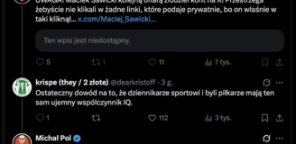 ODPOWIEDŹ Michała Pola na wpis kibica krytykujący dziennikarzy sportowych i byłych piłkarzy xD